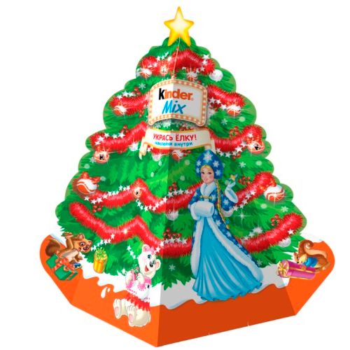 Новогодний набор Kinder Mix "С наклейками", 131 гр / Новогодние подарки