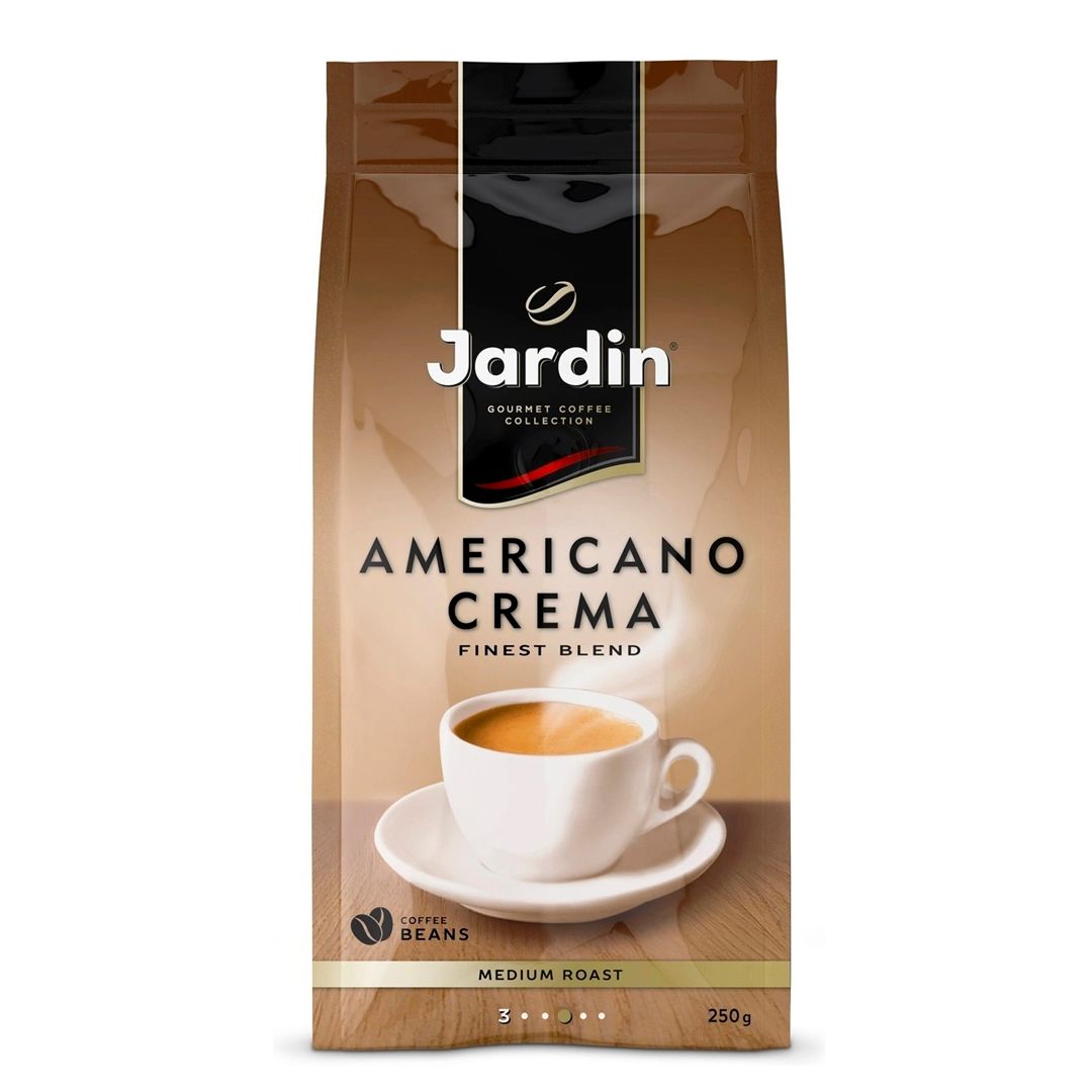 Кофе дәндері Jardin "Americano crema", ақшылдатып қуырылған, 250 гр