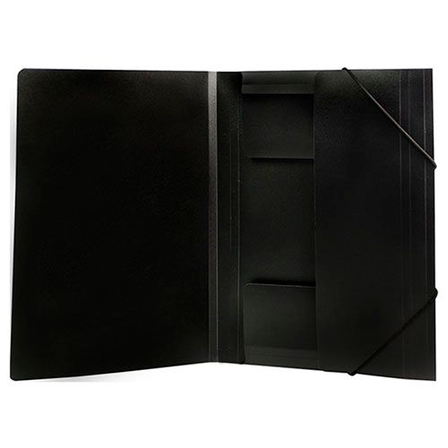 Папка OfficeSpace, А4 формат, 500 мкм, на резинке, черная / Папки на резинках №2