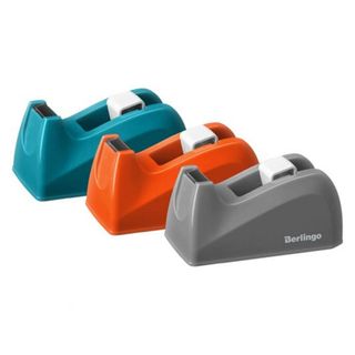 Диспенсер для канцелярской клейкой ленты Berlingo, настольный, ассорти / Диспенсеры для клейких лент