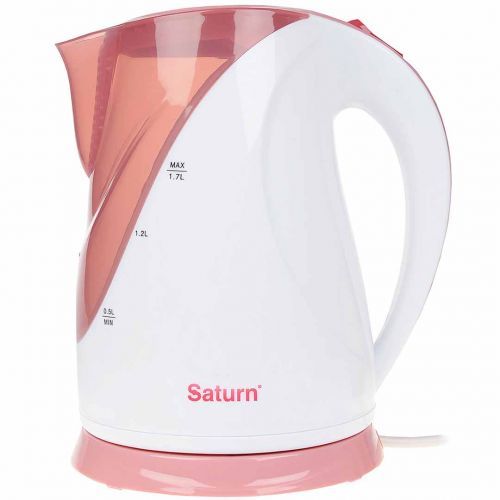 Электрический чайник Saturn ST-EK8014, 1,7 л, бело-розовый / Чайники	