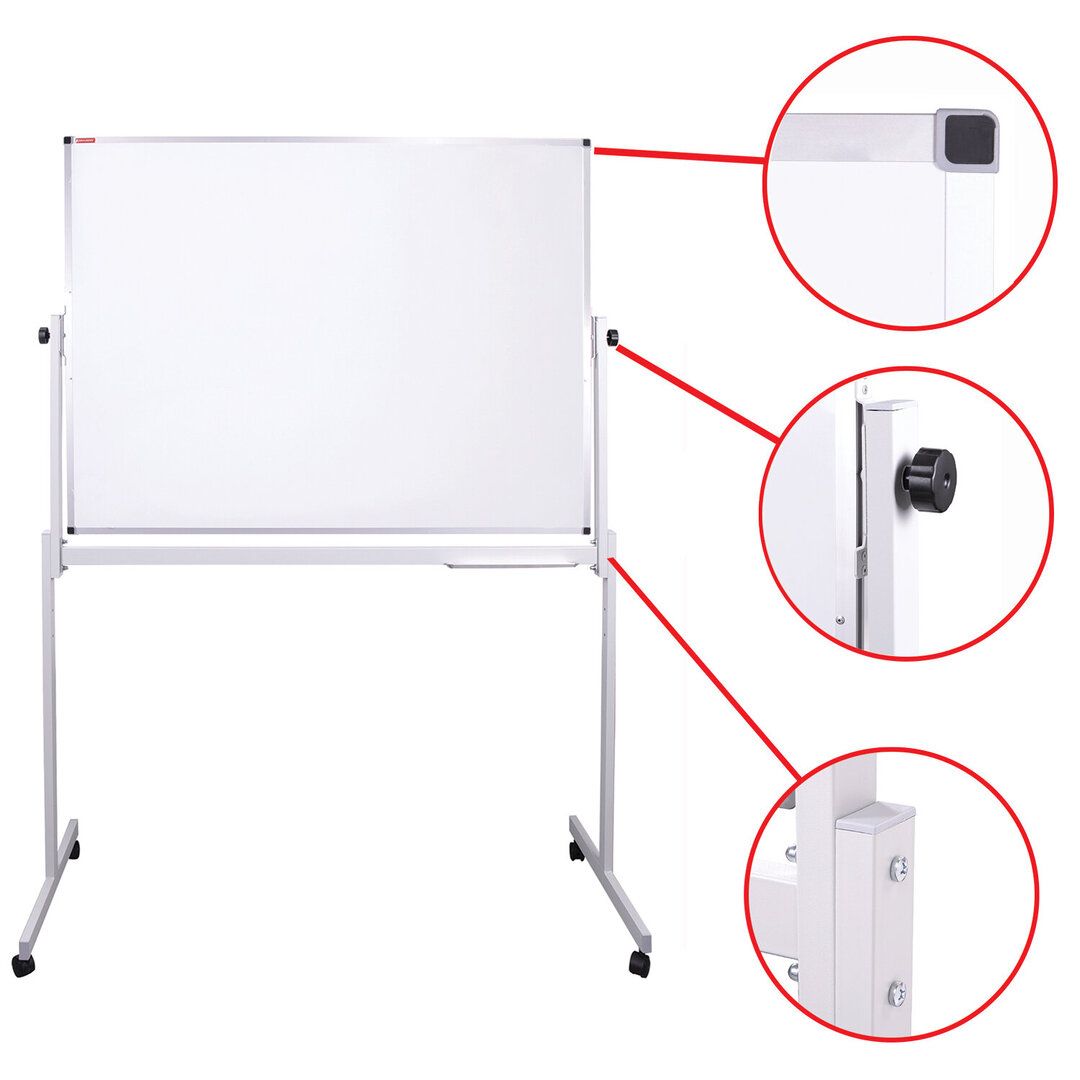 Доска магнитно-маркерная Brauberg, размер 90*120 см, передвижная, с полочкой для аксессуаров / Магнитно-маркерные доски №2