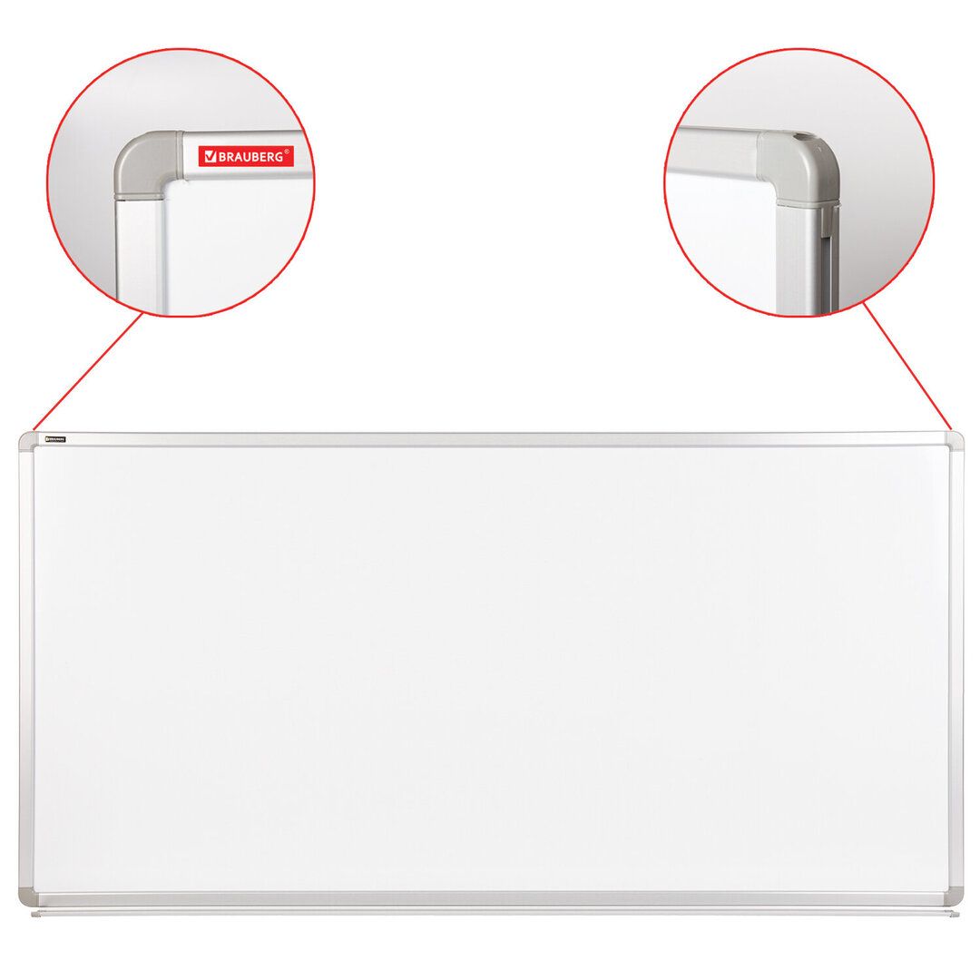 Доска магнитно-маркерная Brauberg "Premium", размер 90*180 см, с полочкой для аксессуаров / Магнитно-маркерные доски №3