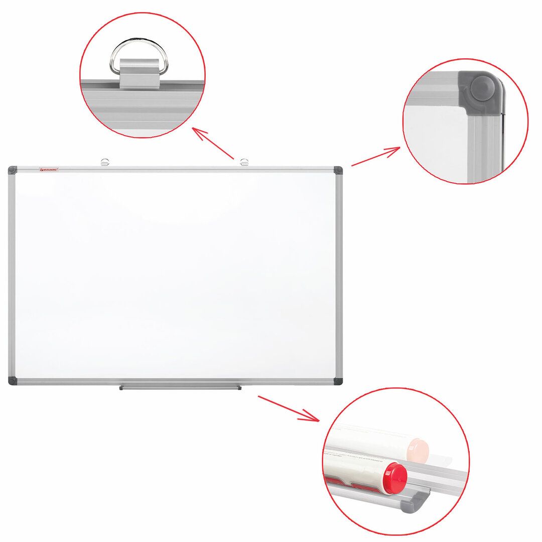 Доска магнитно-маркерная Brauberg "Extra", размер 90*180 см, с полочкой для аксессуаров / Магнитно-маркерные доски №3 oe.kz Доска магнитно-маркерная Brauberg "Extra", размер 90*180 см, с полочкой для аксессуаров / Магнитно-маркерные доски №3