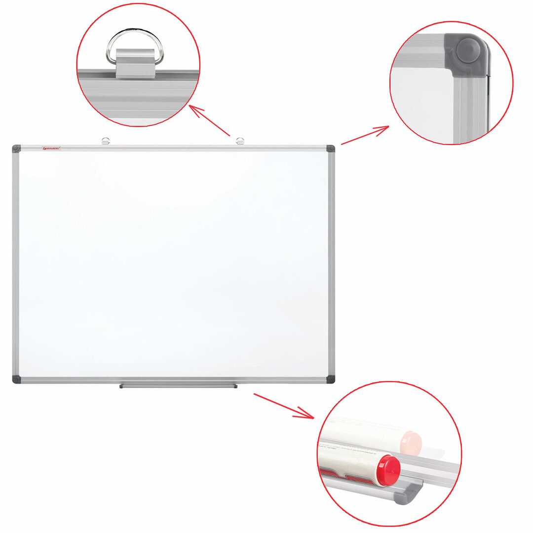 Доска магнитно-маркерная Brauberg "Extra", размер 120*180 см, с полочкой для аксессуаров / Магнитно-маркерные доски №3 oe.kz Доска магнитно-маркерная Brauberg "Extra", размер 120*180 см, с полочкой для аксессуаров / Магнитно-маркерные доски №3