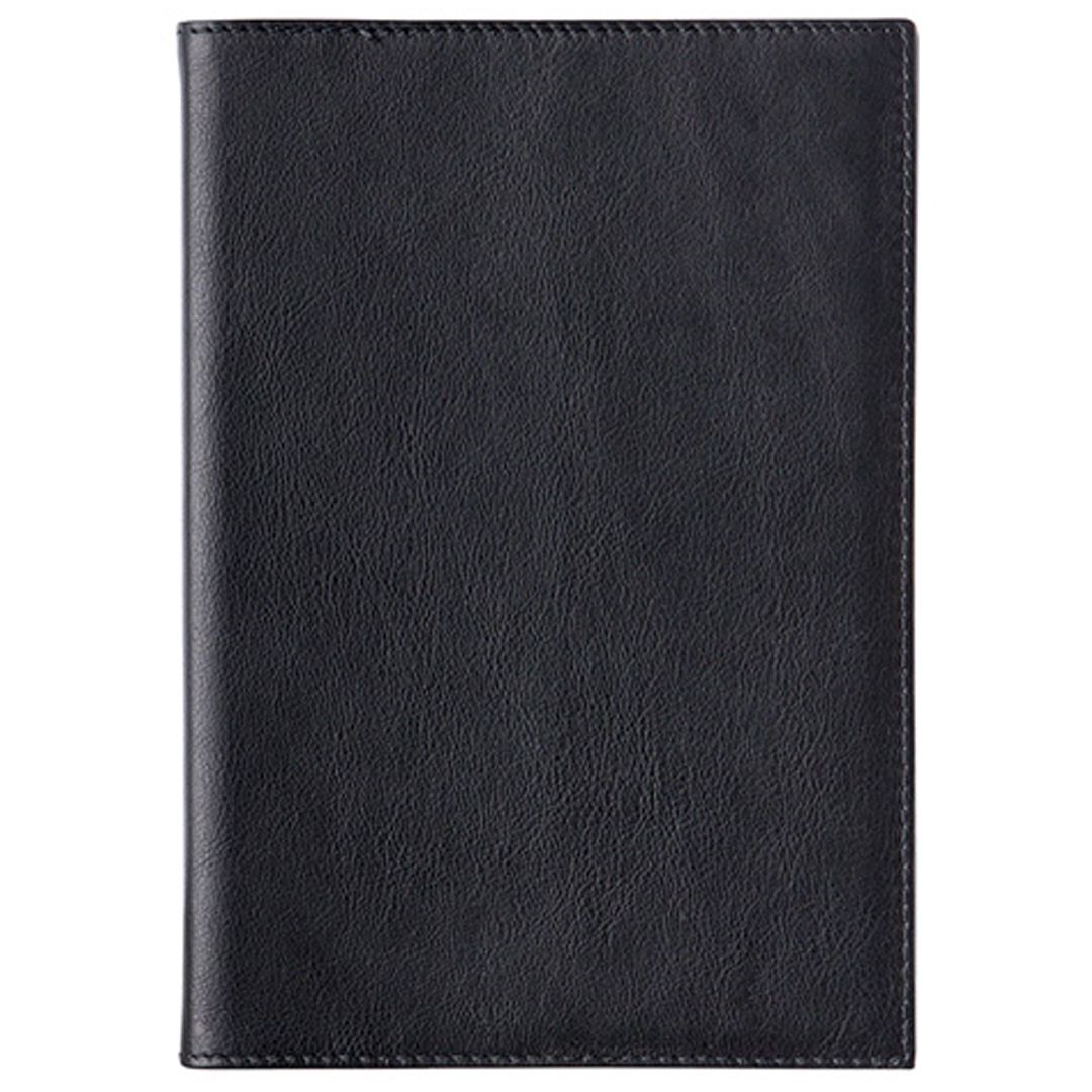 Ежедневник недатированный Prestij, А5, 176 л, натуральная кожа, черный / Ежедневники недатированные