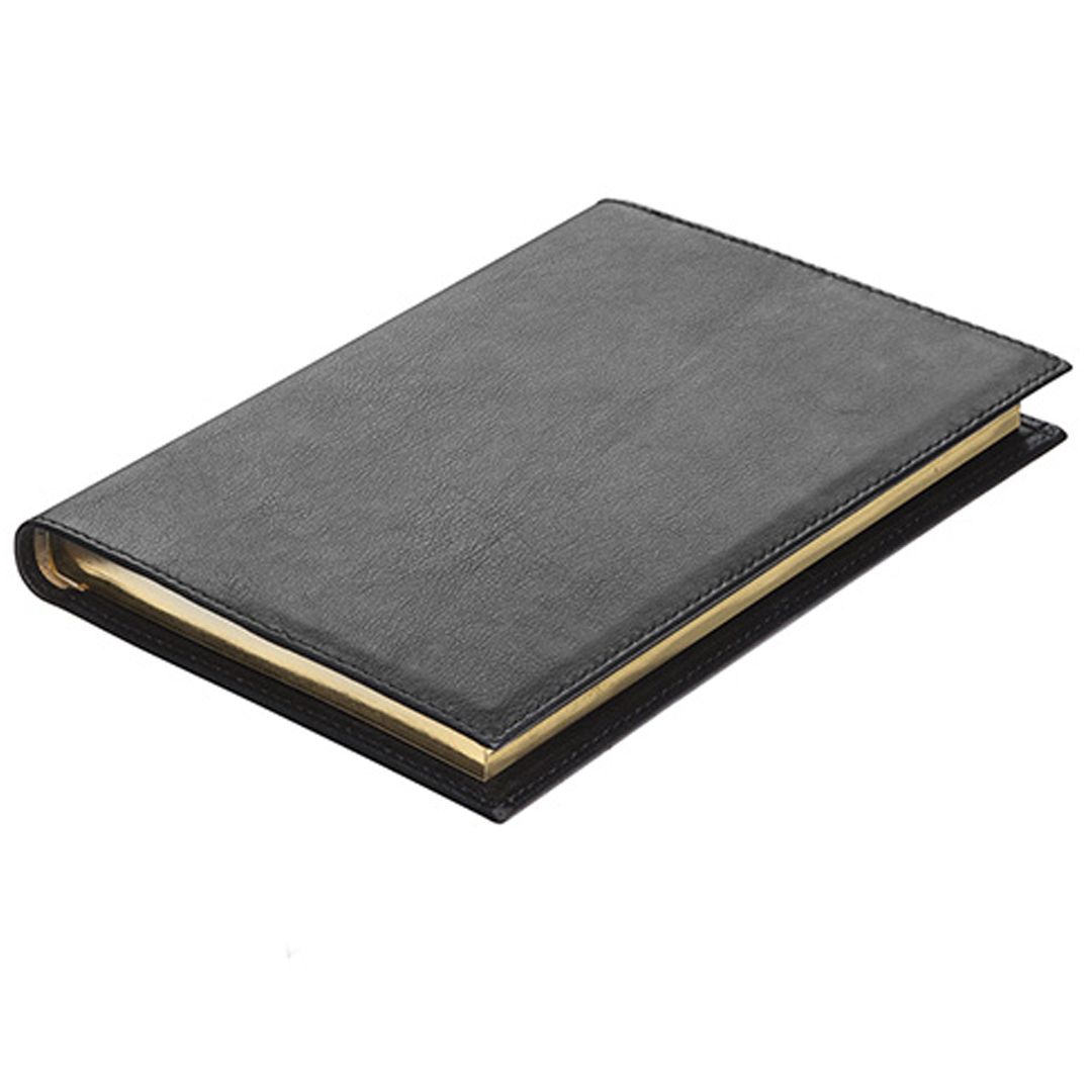 Ежедневник недатированный Prestij, А5, 176 л, натуральная кожа, черный / Ежедневники недатированные №4