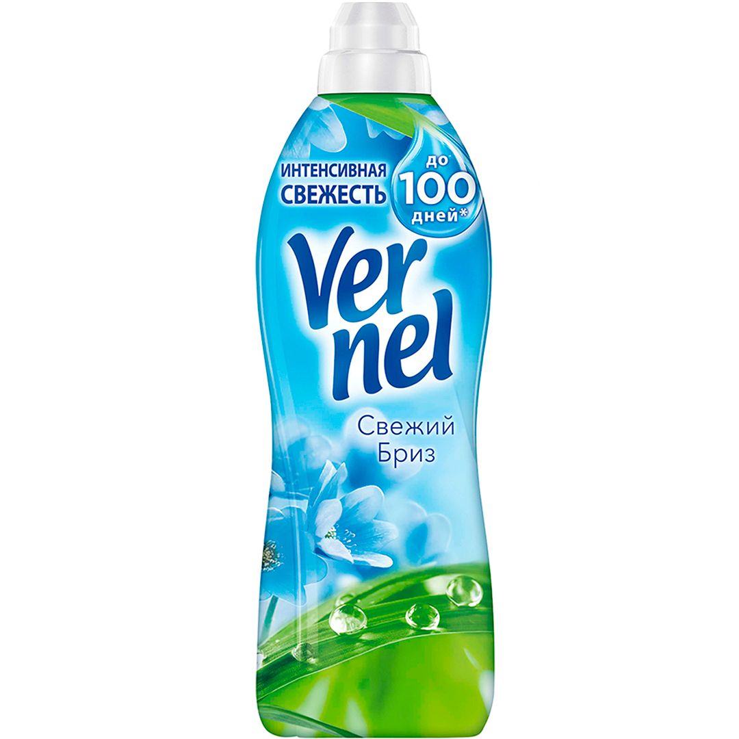 Кондиционер для белья Vernel "Свежий бриз", 910 мл / Кондиционеры для белья
