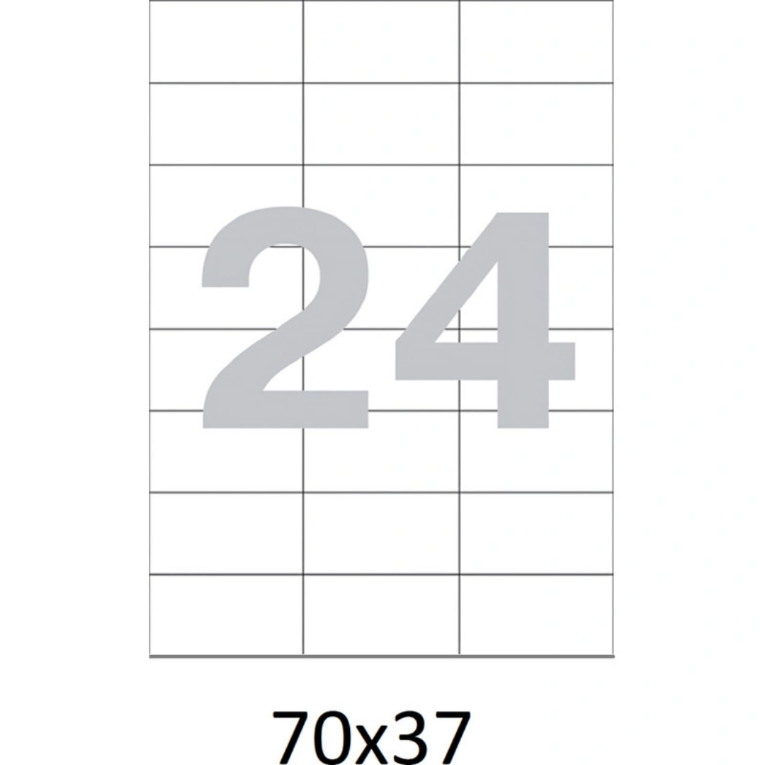 Өздігінен жабысатын этикетка Promega label "Basic", A4, өлшемі 70*37 мм, 24 этикетка, 100 парақ / Өзі желімделетін әмбебап затбелгілер №2 oe.kz Өздігінен жабысатын этикетка Promega label "Basic", A4, өлшемі 70*37 мм, 24 этикетка, 100 парақ / Өзі желімделетін әмбебап затбелгілер №2