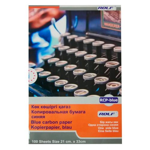 Бумага копировальная Rolf, А4+, 100 листов, синяя / Копирка, калька