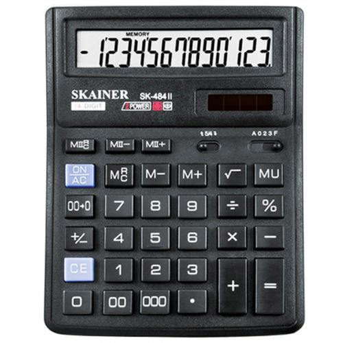 Калькулятор настольный SKAINER SK-484II, 14 разрядов, 143*192*39,5 мм / Калькуляторы настольные oe.kz Калькулятор настольный SKAINER SK-484II, 14 разрядов, 143*192*39,5 мм / Калькуляторы настольные