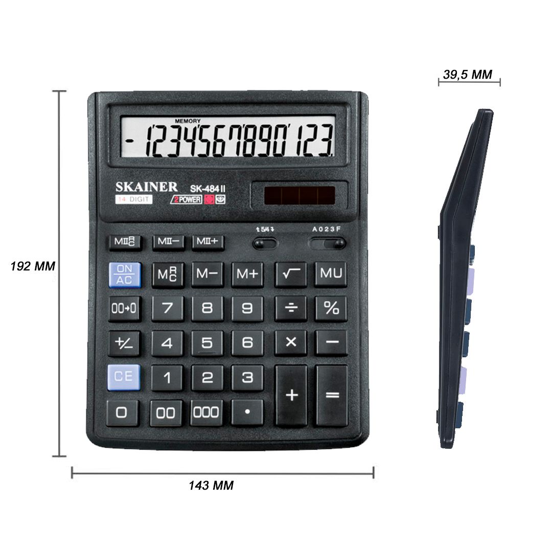 Калькулятор настольный SKAINER SK-484II, 14 разрядов, 143*192*39,5 мм / Калькуляторы настольные №2 oe.kz Калькулятор настольный SKAINER SK-484II, 14 разрядов, 143*192*39,5 мм / Калькуляторы настольные №2