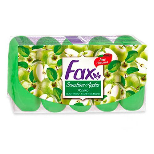 Мыло туалетное Fax, яблоко, 5*70 гр / Мыло кусковое