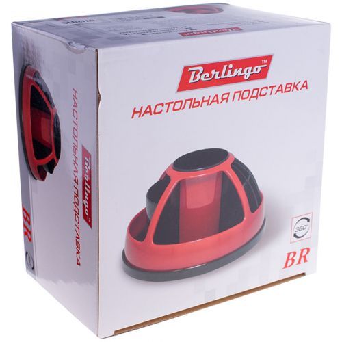 Настольная подставка Berlingo BR, 160*160*130 мм, вращающая, черная/красная / Подставки без наполнения №2