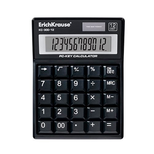 Калькулятор настольный Erich KrausePC-key, KC-300-12, 12 разрядов, 141*107*31 мм / Калькуляторы настольные