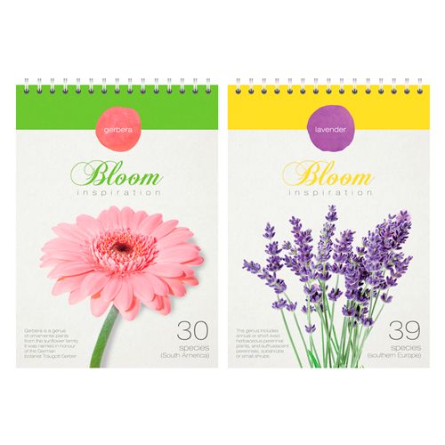 Блокнот ArtSpace "Цветы. Bloom inspiration" А5, 80 листов, на гребне, в клетку / Блокноты