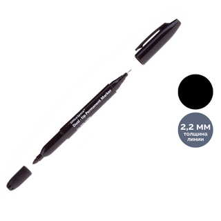 Перманентті маркер OfficeSpace, екі жақты, 0.8-2.2 мм, қара, баға бір дана үшін / Перманентті өшірілмейтін маркерлер