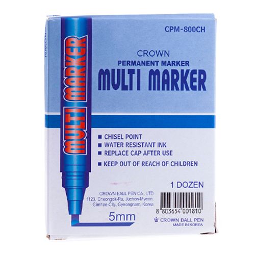 Маркер перманентный Crown "Multi Marker Chisel", клиновидный, 1-5 мм, синий, цена за штуку / Маркеры перманентные нестираемые №3 oe.kz Маркер перманентный Crown "Multi Marker Chisel", клиновидный, 1-5 мм, синий, цена за штуку / Маркеры перманентные нестираемые №3