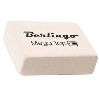 Ластик Berlingo "Mega Top" прямоугольный, 32*18*8 мм, белый, цена за штуку / Ластики