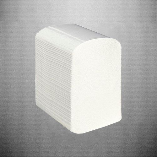 Туалетная бумага листовая KZ, 200 л., 2-х слойная, размер листа 10*23 см, Z-сложение, белая / Бумага туалетная бытовая
