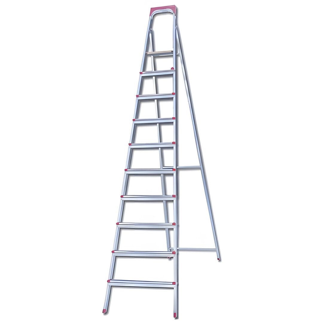 Стремянка стальная Ufuk Dogrular, 10 ступеней, рабочая высота 426 см / Стремянки, лестницы
