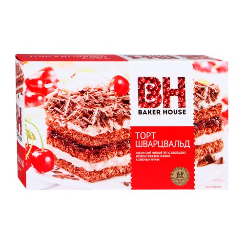 Торт бисквитный Baker House "Шварцвальд", 350 гр / Печенье, вафли, крекеры