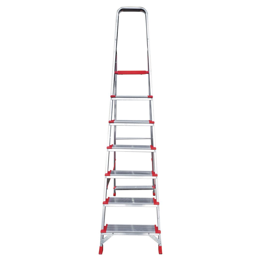 Стремянка алюминиевая Новая высота, 7 ступеней, рабочая высота 351 см / Стремянки, лестницы №14