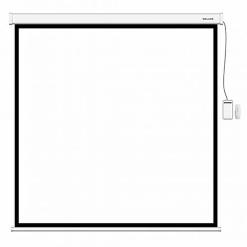 Настенный моторизованный экран Deluxe DLS-ERC203*153W, 203*153 см, с пультом Д/У / Настенные экраны