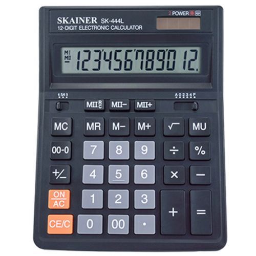 Калькулятор настольный SKAINER SK-444L, 12 разрядов, 153*199*31 мм / Калькуляторы настольные