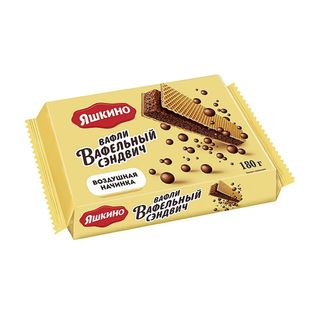 Вафли Яшкино "Шоколайт", 180 гр / Печенье, вафли, крекеры