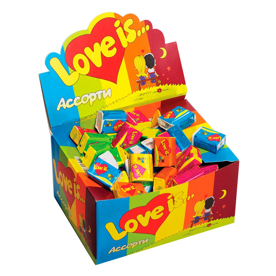 Жевательная резинка Love Is, ассорти, 4,2 г / Конфеты