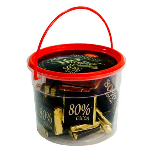 Шоколад Рахат "80% cocoa", пластиковое ведерко, 200 гр / Шоколад oe.kz Шоколад Рахат "80% cocoa", пластиковое ведерко, 200 гр / Шоколад