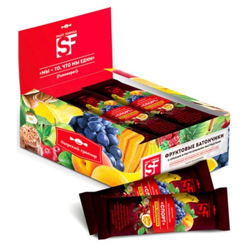 Фруктовые батончики "Smart Formula Фрукты и орехи", 40 гр / Здоровое питание №3