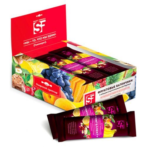 Фруктовые батончики "Smart Formula Интеллект", 40 гр / Здоровое питание №3