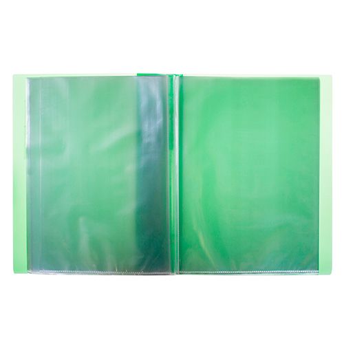 Папка файловая на 20 файлов Berlingo, А4 формат, корешок 14 мм, зеленая полупрозрачная / Папки файловые №2