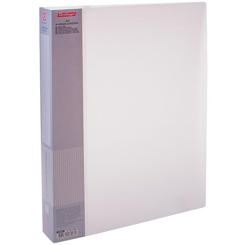 Папка Berlingo, А4 формат, на 4 кольцах, корешок 40 мм, прозрачная / Папки на кольцах