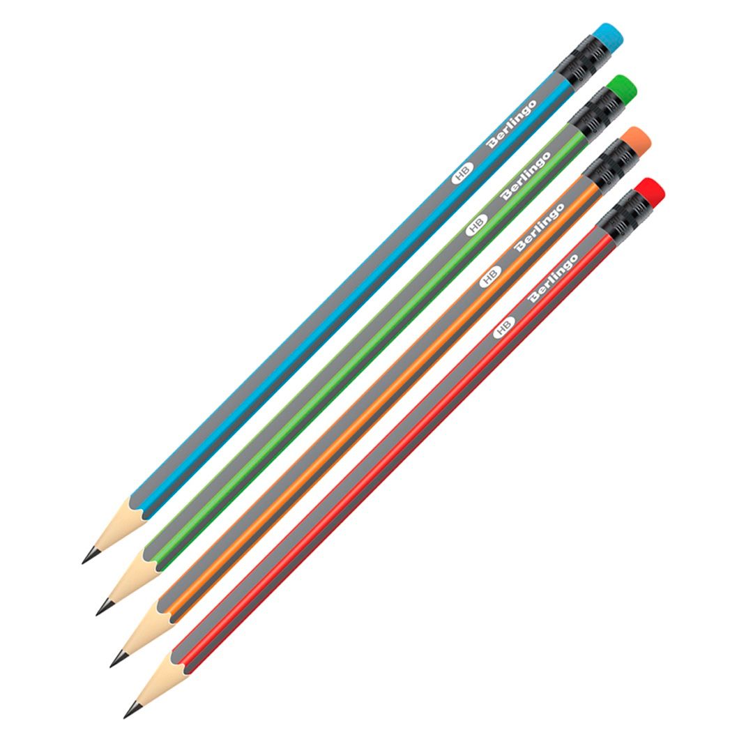 Қара графитті қарындаш Berlingo "Triangle" HB, ағаштан, үшкірленген өшіргішпен, баға бір дана үшін / Қара графитті қарындаштар №2 oe.kz Қара графитті қарындаш Berlingo "Triangle" HB, ағаштан, үшкірленген өшіргішпен, баға бір дана үшін / Қара графитті қарындаштар №2