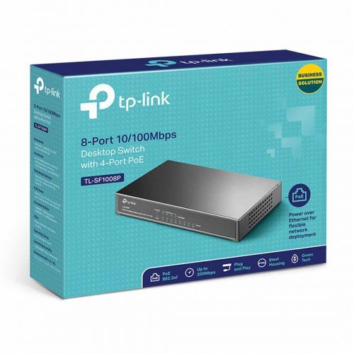 Коммутатор TP-Link TL-SF1008P, миниатюрный, 8 портов 10/100M RJ45, корпус пластик / Коммутатор, маршрутизаторы, модемы №5