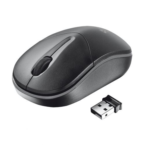 Беспроводной набор Trust Nola, клавиатура и оптическая мышь, 13 мультимедиа клавиш, черный / Комплекты клавиатура+мышь №3