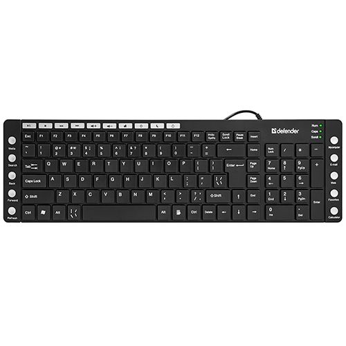Клавиатура проводная Defender OfficeMate MM-810, USB, черная / Клавиатуры проводные