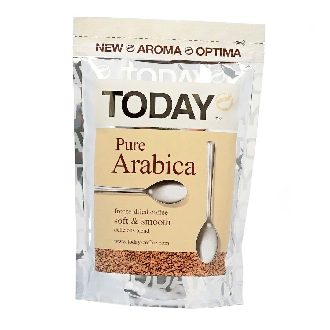 Кофе растворимый Today Pure Arabica, 150 гр, вакуумная упаковка / Кофе растворимый