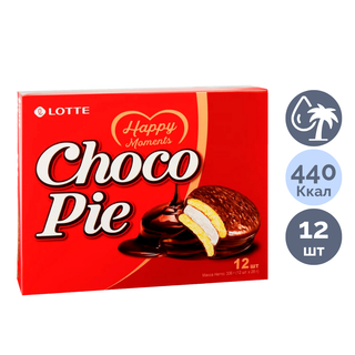 Бисквит Lotte "Chocolate-Pie", 336 гр, 12 штук в коробке / Печенье, вафли, крекеры