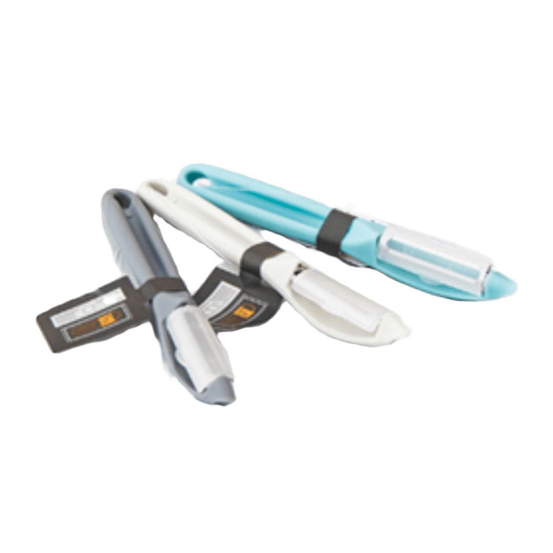 Овощечистка Yiwumart, 17,1*2 см, нержавеющая сталь - силикон, ассорти / Кухонный инвентарь