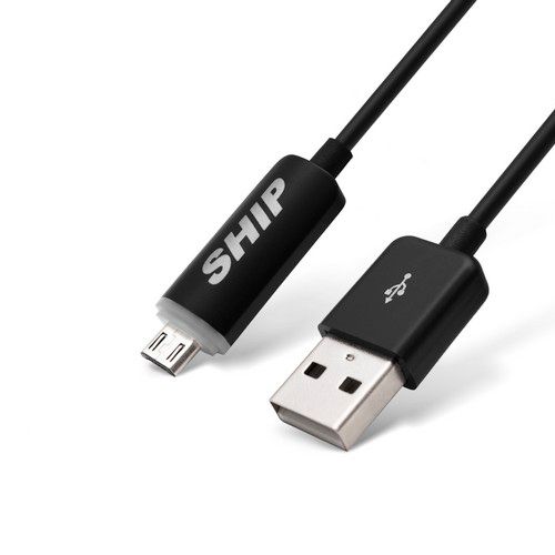 Интерфейсный кабель "Ship", SH7148B-1B, micro USB, черный / Интерфейсные кабели