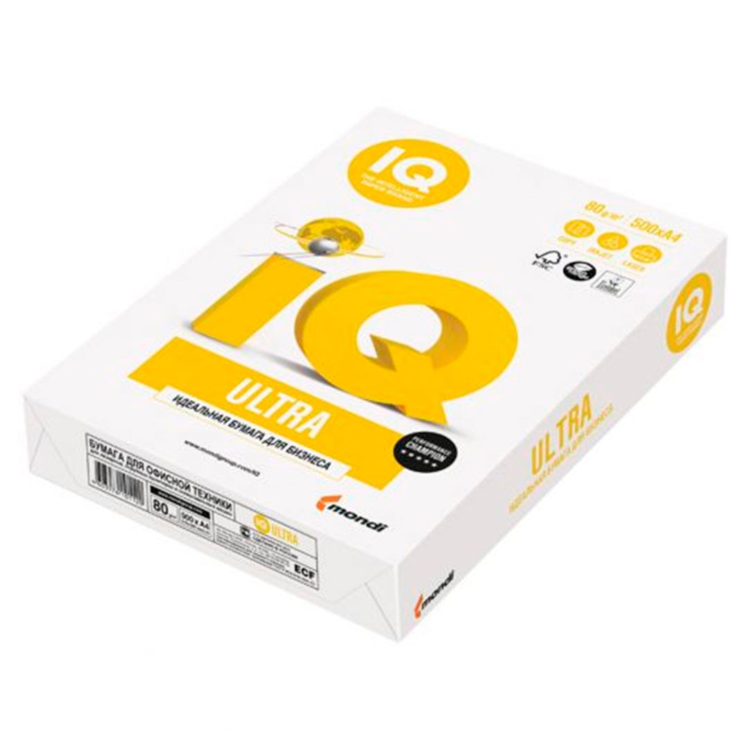 Бумага IQ Ultra, А4, 80 гр/м2, 500 листов в пачке / Бумага офисная А4 №2