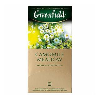 Чай Greenfield Camomile Meadow, травяной, 25 пакетиков / Чай пакетированный