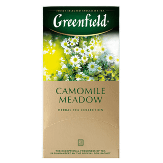 Шай Greenfield Camomile Meadow, шөпті, 25 қалташа / Қалташалардағы шай