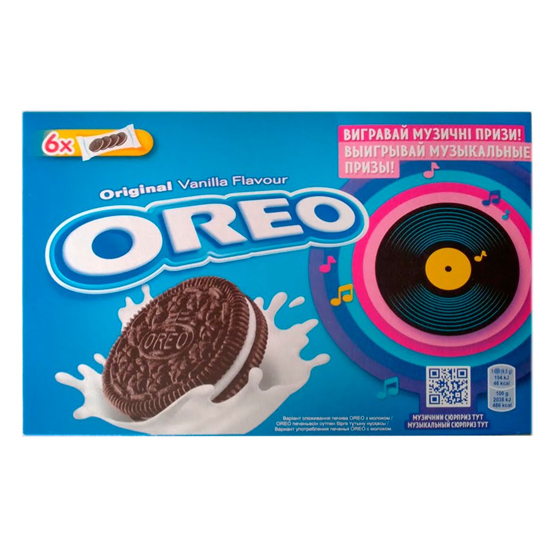 Печенье OREO, какао және ваниль дәмді крем салынған, 228 гр