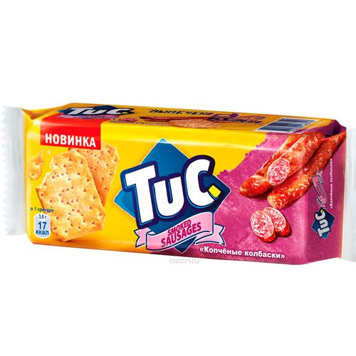 Крекер соленый Tuc "Копченые колбаски", 100 гр / Печенье и пряники