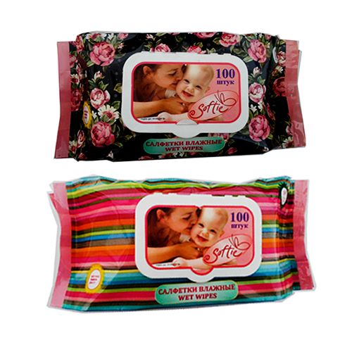 Салфетки влажные Softie, из нетканого материала с лосьоном, 100 штук в упаковке / Салфетки влажные косметические oe.kz Салфетки влажные Softie, из нетканого материала с лосьоном, 100 штук в упаковке / Салфетки влажные косметические